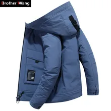 Зимняя новая мужская белая куртка на утином пуху модная повседневная утепленная теплая куртка с капюшоном и пальто Мужская брендовая одежда