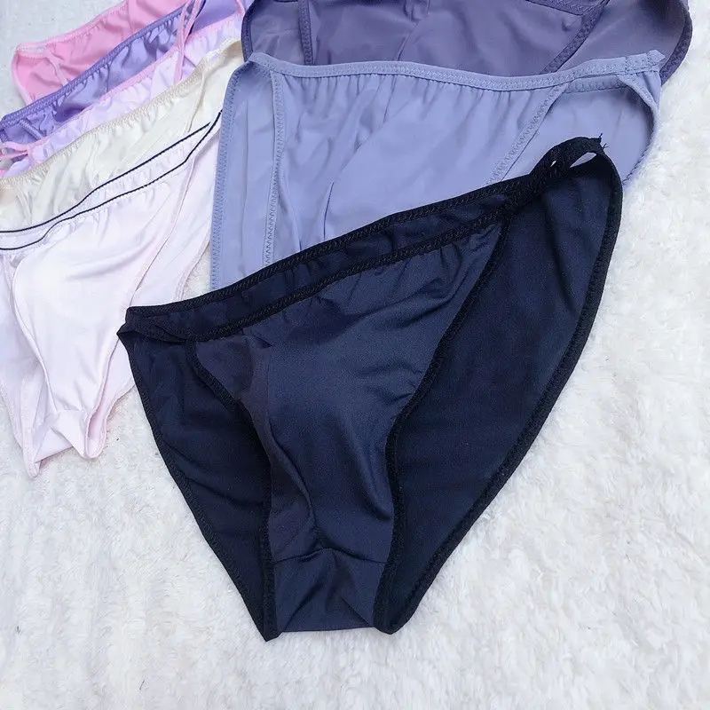 2021 10pcs  Summer New Ice Silk Breathable Cool Men's Bag Briefs Sexy Comfortable Soft Large Size Men's Underwear