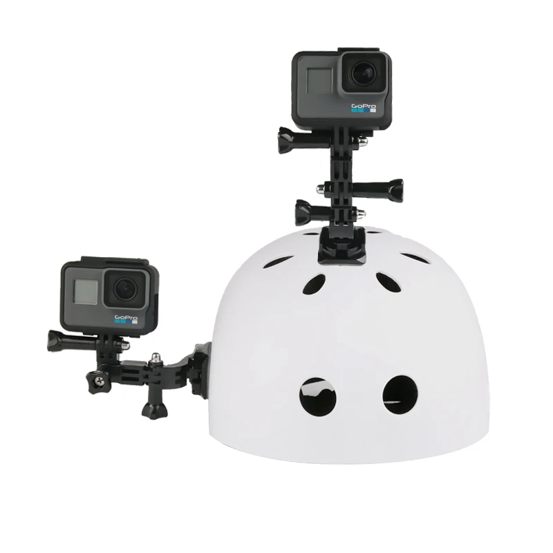 

Front Side Helmet Accessories Set J-shaped Buckle Base Support Mount for GoPro Hero 7 6 5 4 Xiaomi Yi 4K SJCAM Go Pro Kits