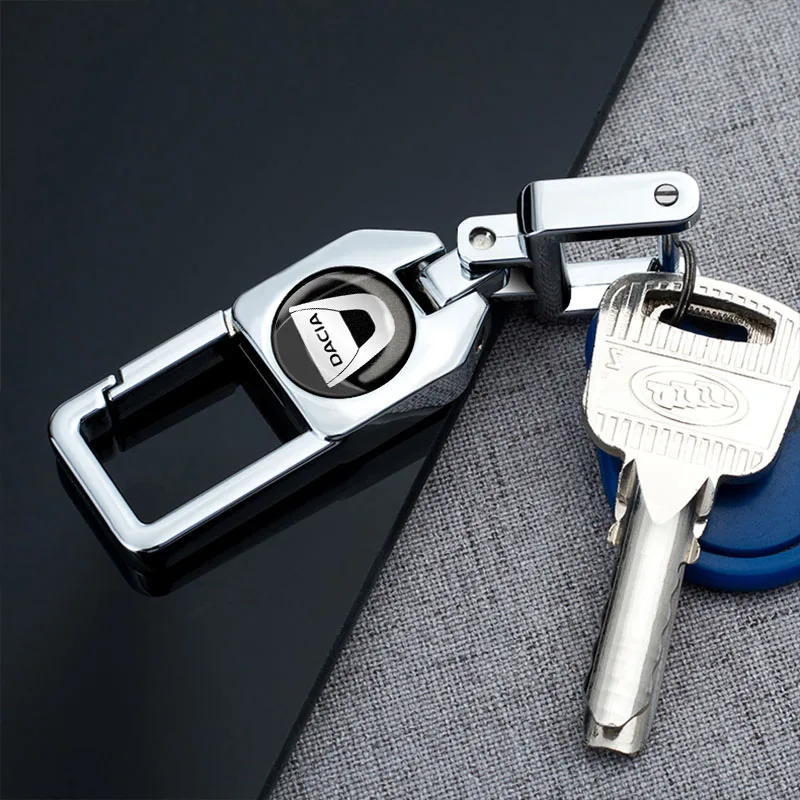1pcs Car Logo Keyring Auto Keychain Key Trinket Automotive Goods for Dacia Duster Logan Sandero Lodgy Stepwa MCV 2 Accessories