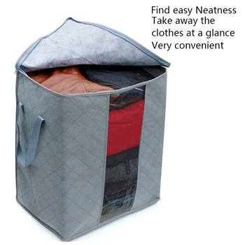 

Quilt Storage Bag Duvet Pillow Blanket Closet Wardrobe Bamboo Charcoal