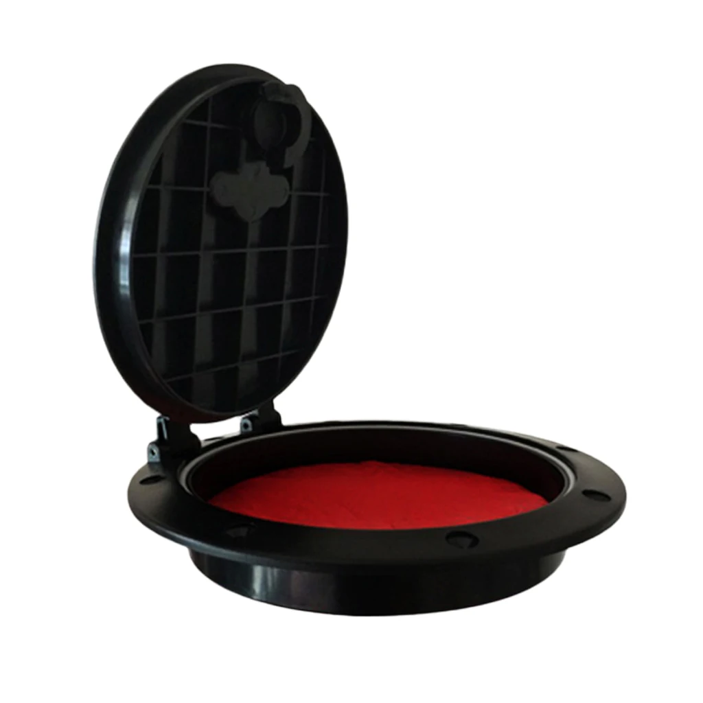 Marine Boat Kayak Deck Plate Inspection Port Hatch Cover & Red Storage Bag