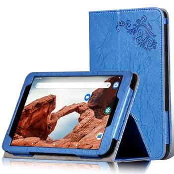 

HOT-PU Leather Case for VANKYO MatrixPad S8 Tablet 8 Inch Anti-Drop Printing Flip Leather Case Tablet Stand