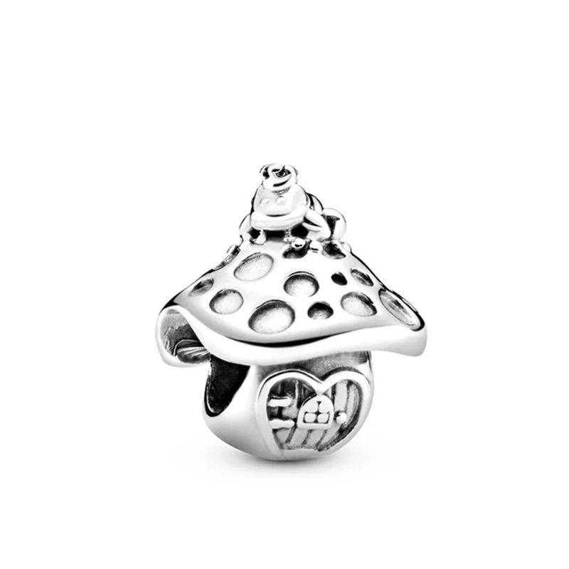 Mushroom House Beads European Original Pan Bracelet Frog Prince Fungus Charms Bead Cartoon Bangle for Women Jewelry Making Gifts | Украшения