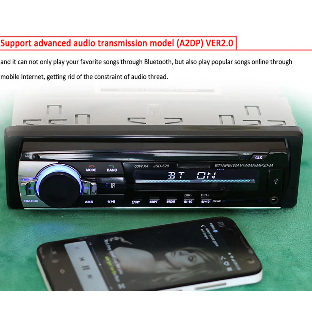 Автомобильное радио Bluetooth Handsfree Sup порт B/MMC порт 12V стерео fm-радио