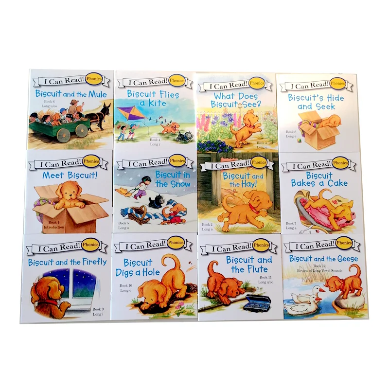 12 Books Biscuit Series Phonics English Picture 
