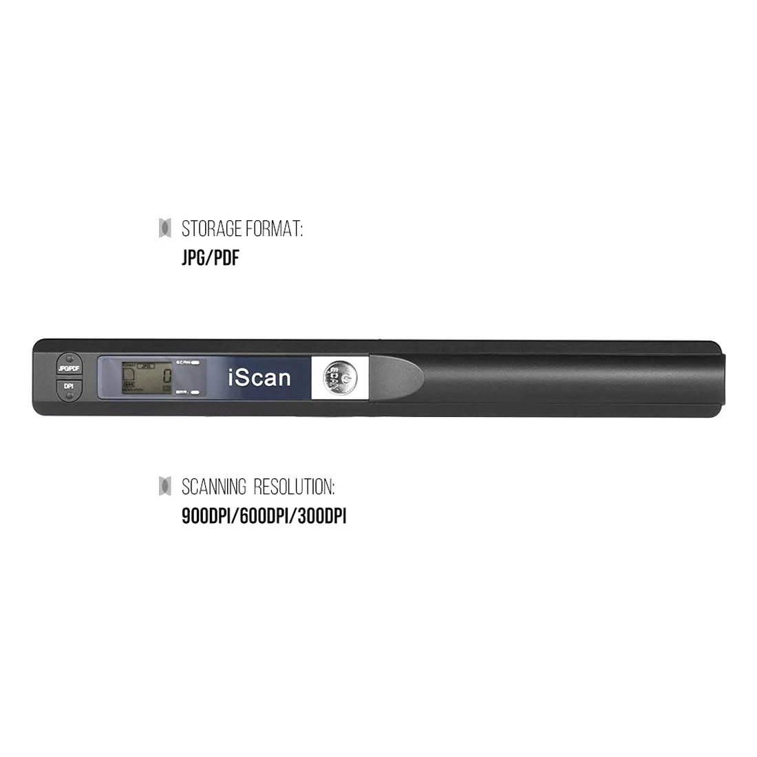  Mini Portable Scanner 900DPI LCD Display JPG/PDF Format Document Image Iscan Handheld Scanner with 