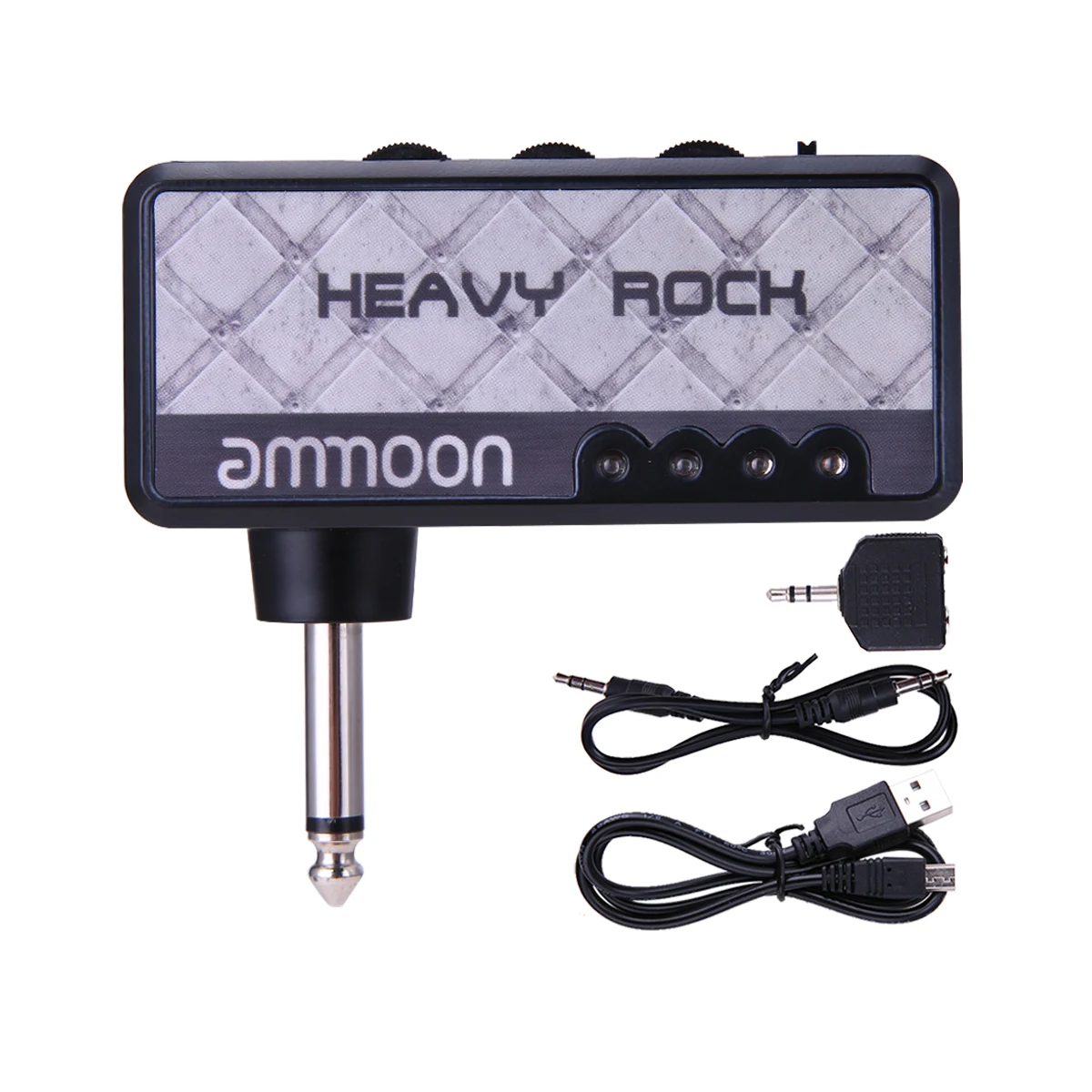 ammoon Portable Effector Guitar Headphone Amplifier Mini Rechargeable Musical Instruments Electric accessories | Спорт и развлечения
