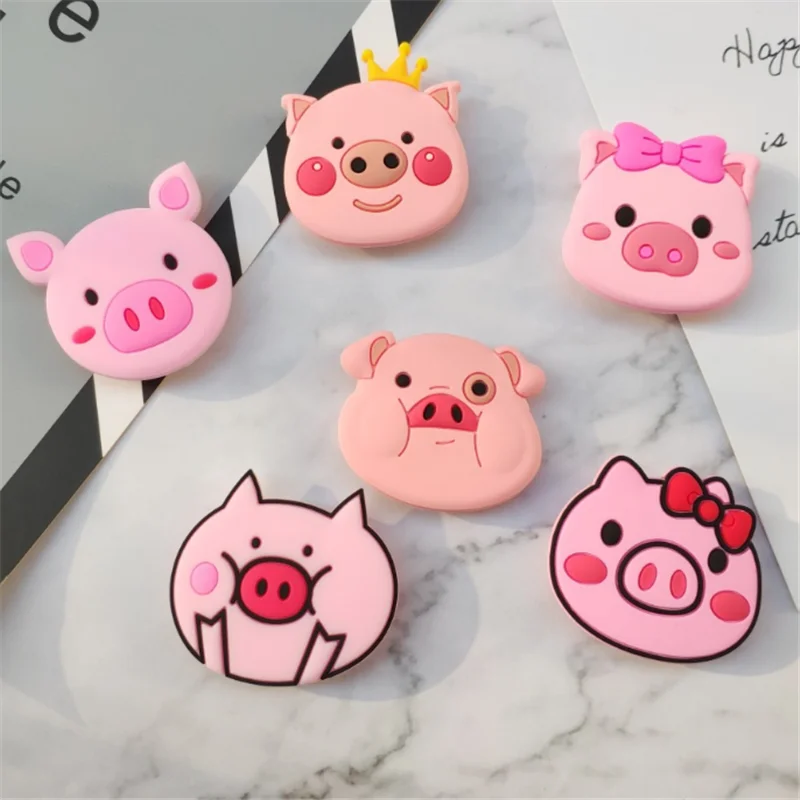 

Phone Holder Stand Universal Handy Holder Epoxy Bracket Lazy Finger Stand Holder 3D Cartoon Animal Pig New Year Gift Mount