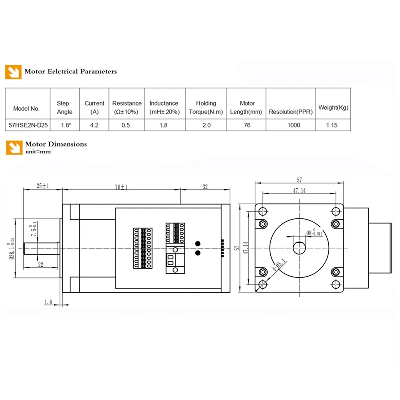 DC24V-48V JSS57P2N 2.2N.m интегрированный цифровой Гибридный сервопривод вал, 200 кГц замкнутый контур шагового двигателя, Двигатель Интегрированный Гибридный привод