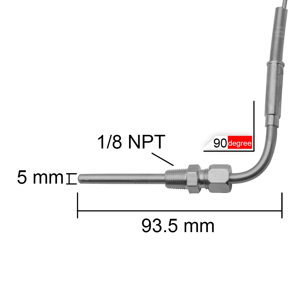 Car Gauge Exhaust Temperature Sensor Digital Thermometer Auto Exhaust Temperature Gauge Exhaust Gas Meter with Sensor for 4WD Hilux Patrol EGT
