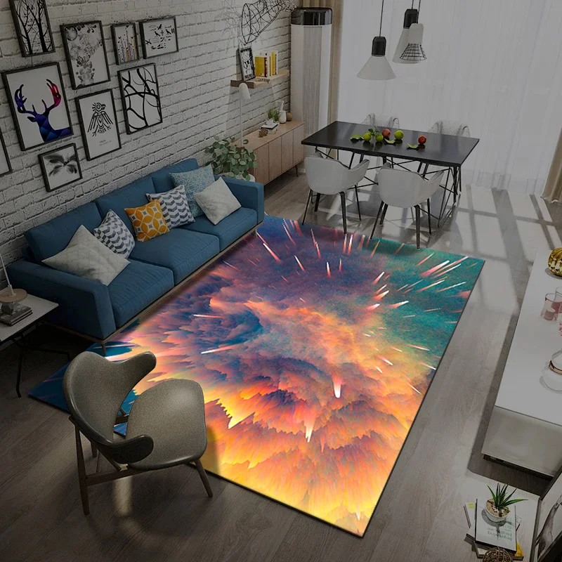 

Burst Star Pattern Carpet Bedside Carpet in Household Living Room, Studio Bedroom, Children's Room and Bedside Carpet