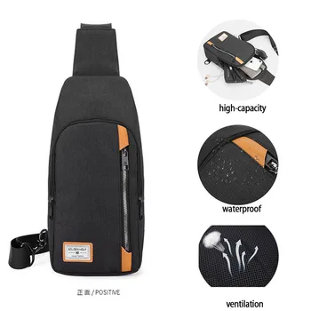 

Crossbody Bag Leisure Fashion Interior Decoration Large Capacity 8L Leisure Fashion Waterproof Anti Theft Unisex Outdoor Travel