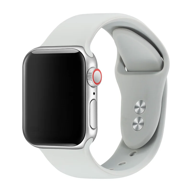 8 Ремешок для часов Apple Watch 38 мм 40 мм 42 мм 44 мм с двойной пряжкой силиконовый ремешок IWatch для Apple Watch серии 4,3, 2,1 81024 - Цвет ремешка: 8