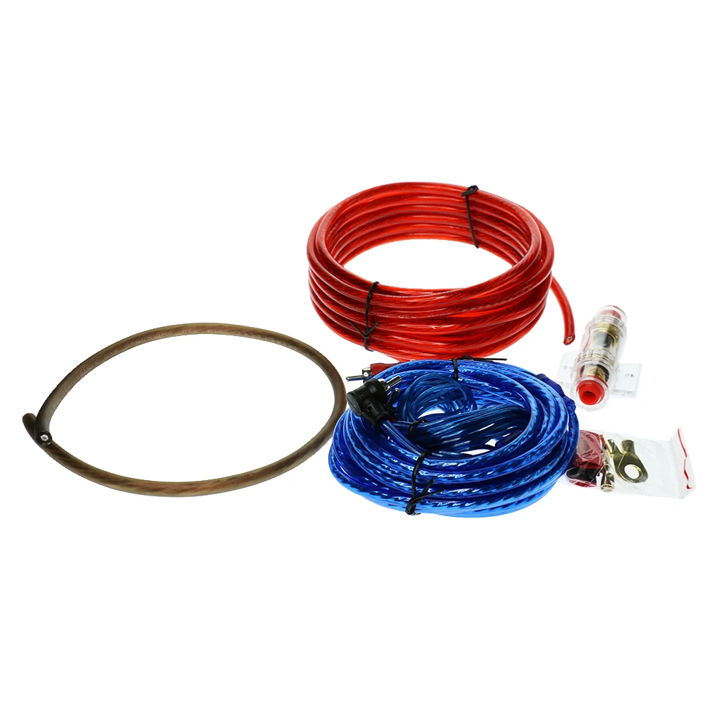 4pcs High Quality Car Audio Subwoofer Amplifier Installation AMP Wire Kit