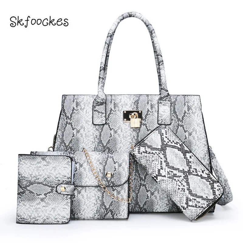 Женская сумка Skfoockes новинка 2020 ПУ для матери из четырех частей Корейская ведро с