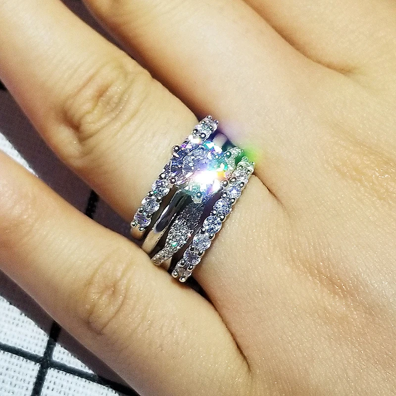 4 piece wedding ring set Clearance