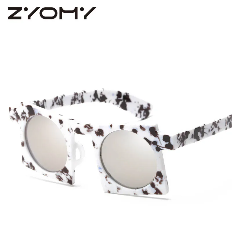 Zyomy круглые Oculos De Sol винтажные ретро-очки UV400 женские солнцезащитные очки фирменные очки для вождения очки Модный оттенок стимпанк - Цвет линз: NO.6