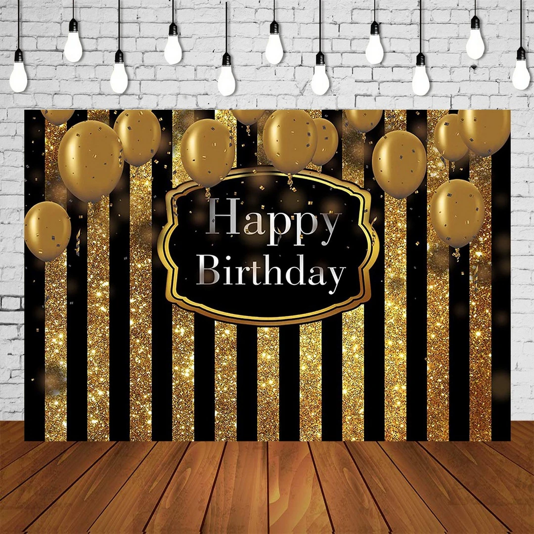 40 50 60 Years Old Birthday Party Banner Photographic Background Adults Studio Backdrop Black Goden Photoboth Photophone Poster Backgrounds Aliexpress
