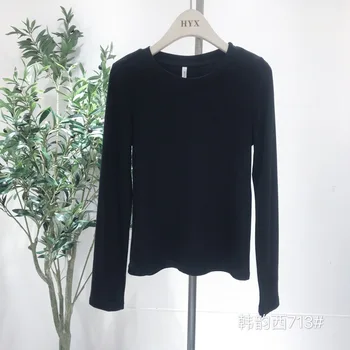 

Tshirt Womens Casual Print Shirts Gray O-neck Long Sleeve Top Loose T-shirt