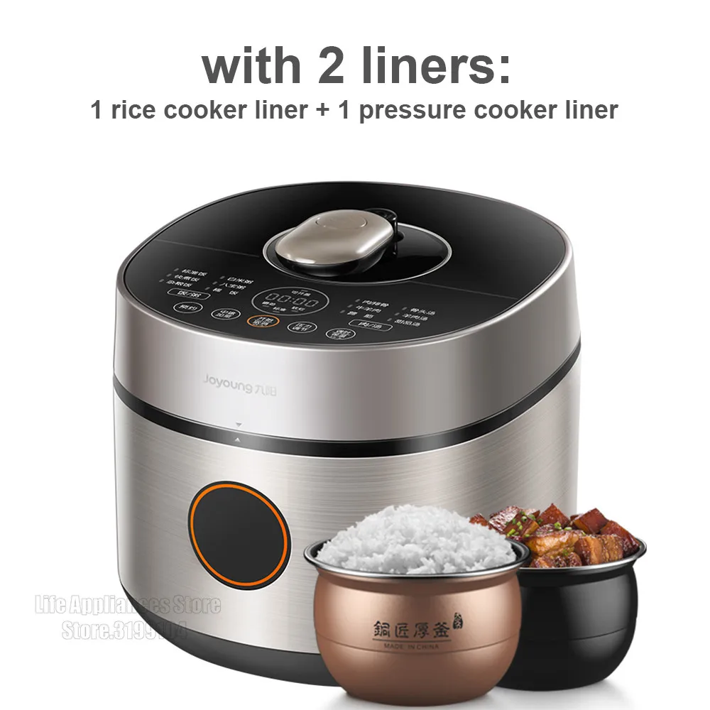 Joyoung Household Pressure Rice Cooker 5L Double Liners Multifunction Cooker 24H Appointment Adjustable Time Pressure