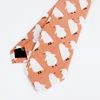 Linen Cotton Cartoon Tie For Men Women Skinny Neck Tie For Wedding Casual Leaf Print Neckties Classic Suits Funny Slim Neck Ties ► Photo 3/6