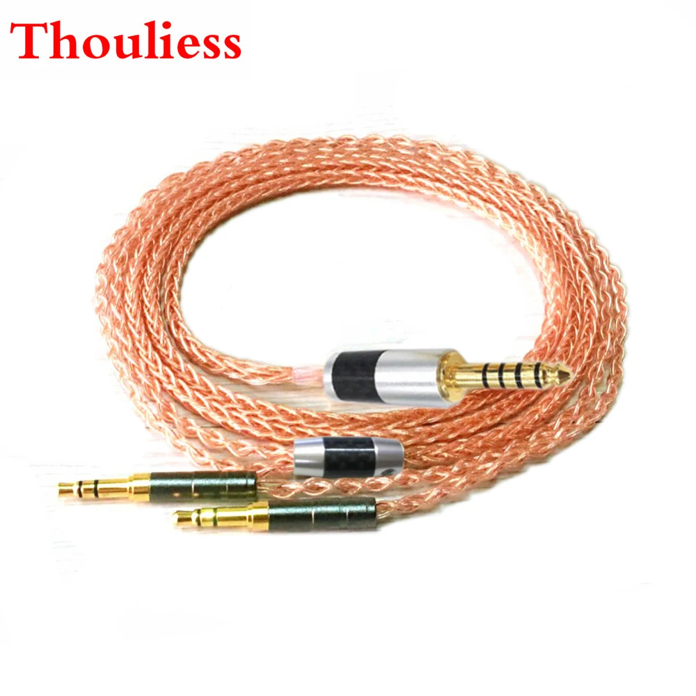 Thouliess HiFi 7N OCC Single Crystal Copper 8 Cores Headphone Upgrade Cable for Sundara Aventho Focal Elegia t1 t5p D7200 MDR Z