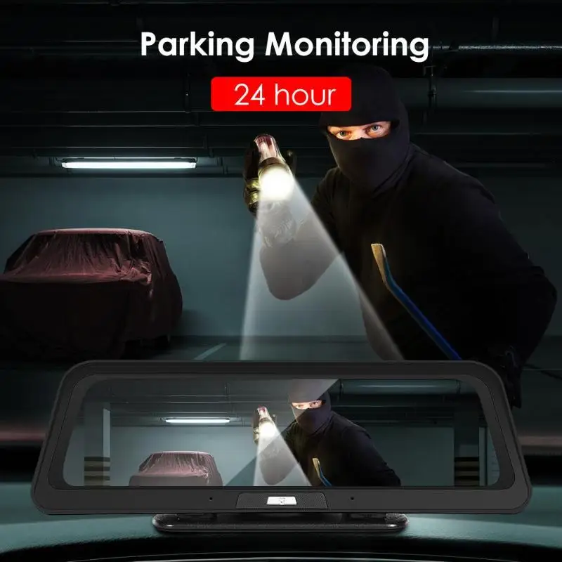 Phisung E92 9,66 дюймов Full HD 1080P Автомобильный видеорегистратор Камера с двойным объективом ночного видения Цифровая видеокамера авторегистратор циклическая записывающая камера