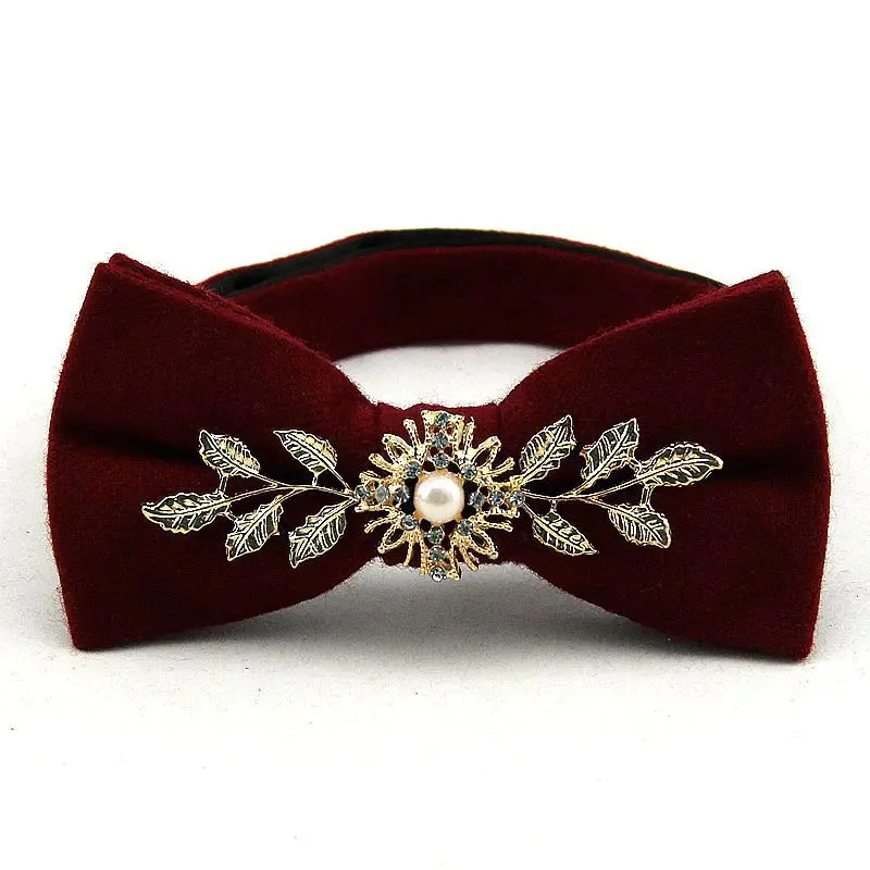 

Fashion Men Diamond Set Gemstone Wool Tie Bow Trending Foreign Trade Metal Bow Tie Currently Available