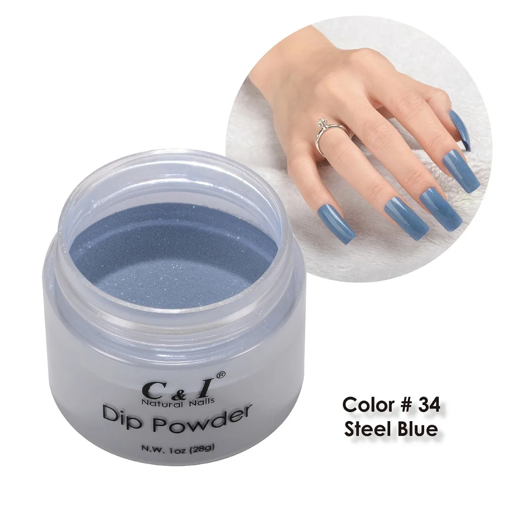 C&I Dip Powder Color # 34 Steel Blue 1