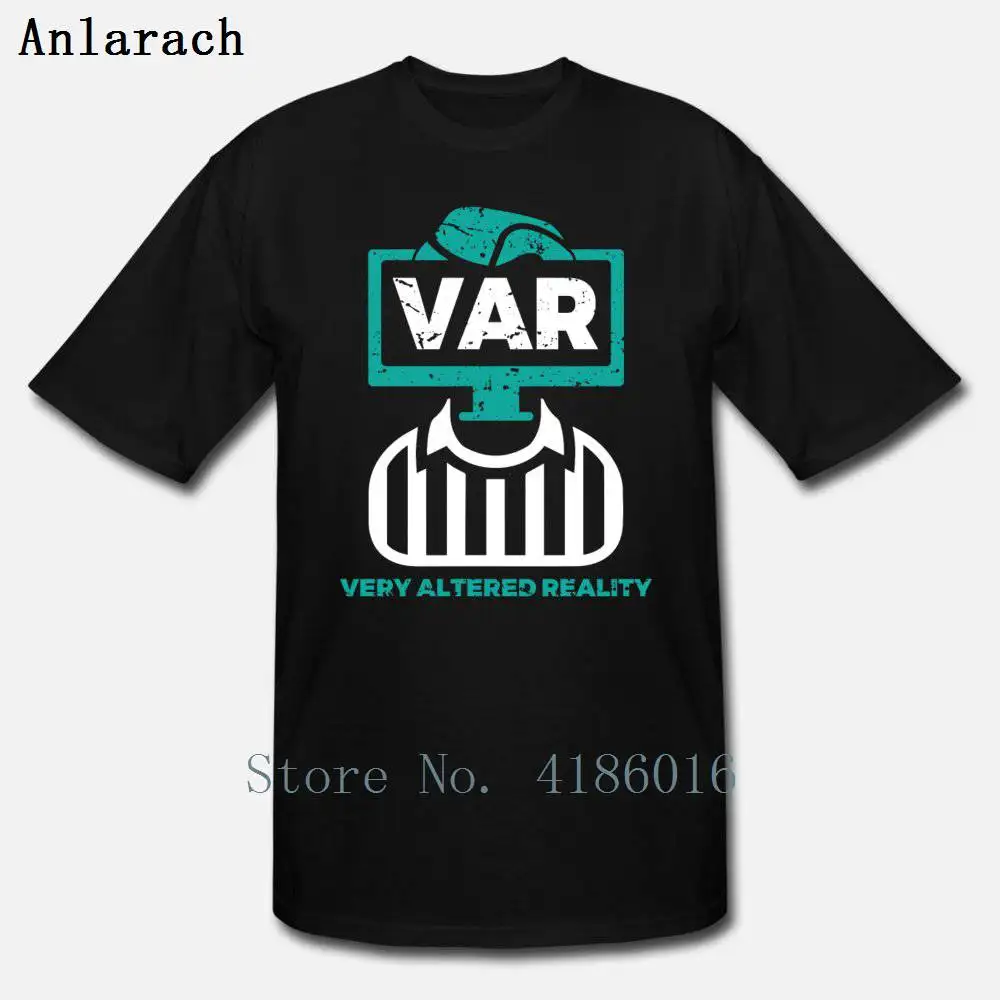 

Funny Soccer Referee Gift Var Video Assistant T Shirt Spring Autumn Formal O-Neck Vintage Short Sleeve Breathable Create Shirt