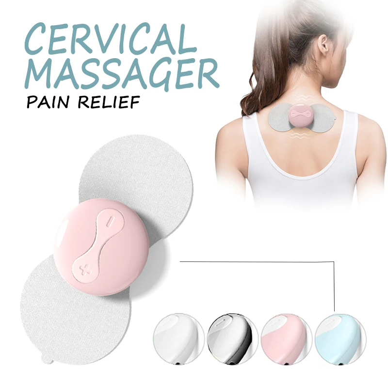 Portable Mini Electric Cervical Massager Stimulator Pain Relief Physiotherapy Instrument Muscle Relaxation Kneading Household ed extracorporeal shock wave physiotherapy instrument ballistic dot matrix pain health instrument orthopedic massage muscle