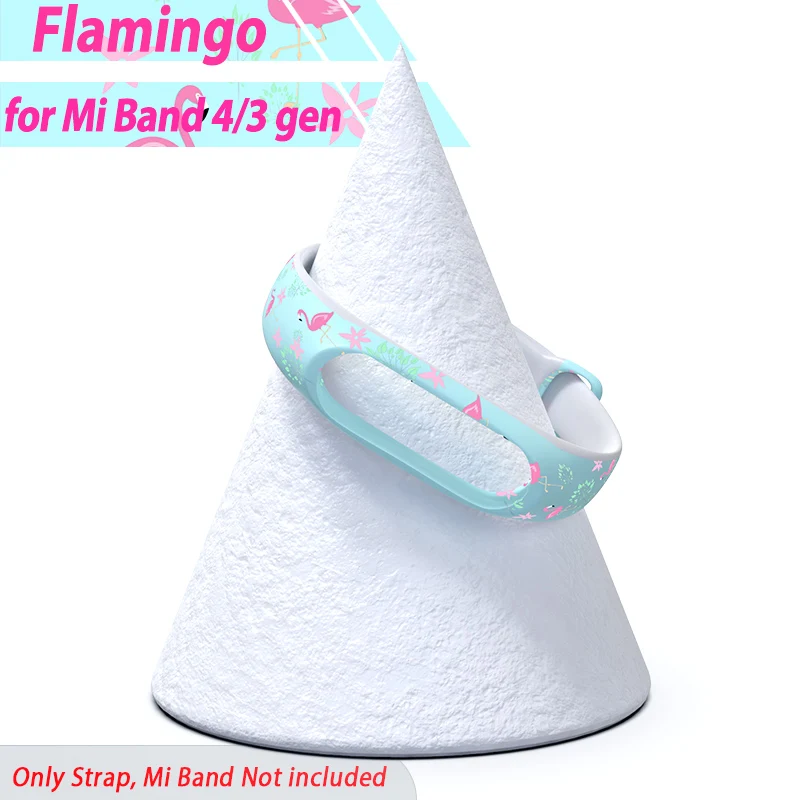 Цветной Камуфляжный браслет mi Band 4 ремешок для Xiao mi Band 4 3 ремешок на запястье 3 mi band 3 ремни для Xiao mi Band 4 3 ремень Pulseira - Color: Flamingo