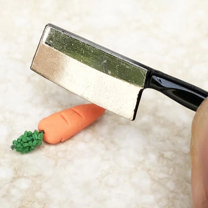 

Metal Miniature 1:12 Dollhouse Kitchen Breakfast Scene Bread Egg Flour Cake Knife Chopping Block Set Kitchenware Accessories