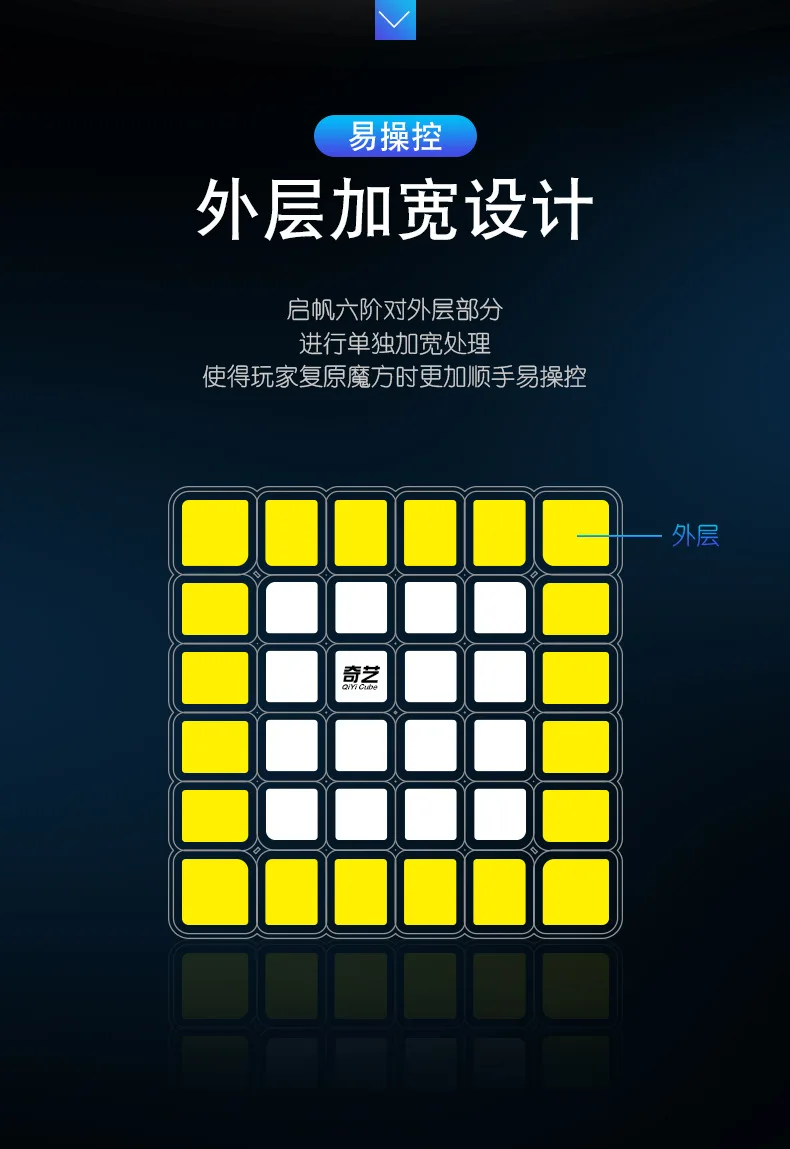 QiYi 6x6x6 6,8 см Профессиональный кубик Magicco скорость Neo куб Cubo Магическая наклейка для взрослых антистресс головоломка подарки игрушки для детей