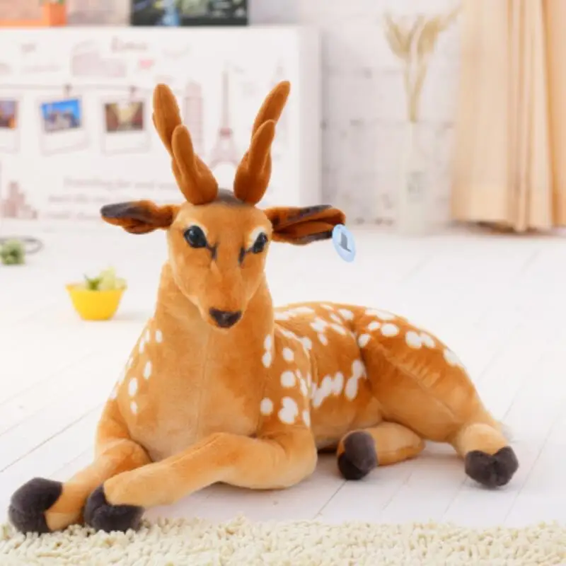 Simulation Sika Deer Stuffed Soft Deer for Kids Baby Plush Doll Toy Kid Gift