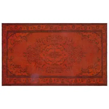 

Handmade Orange Vintage Overdyed Turkish Area Rug 163x275 Cm-5'4''X9'0''