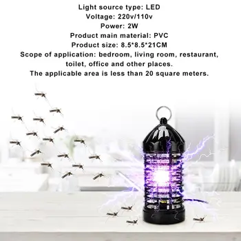 

Electronics Mosquito Killer LED Electric Bug Zapper Lamp Anti Mosquito Repeller Electronic Mosquito Trap Killer Household Daily