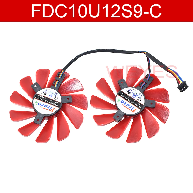 FDC10U12S9-C 570 А 4 провода кулер пара вентиляторов для XFX RX 580 Vega Охлаждающие