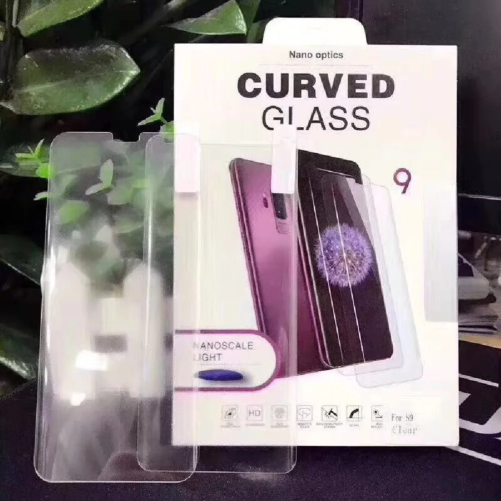 Curved Tempered Glass For LG V30 V40 V50 Screen Protector Film UV Liquid full glue film for G7 G8 ThinQ | Мобильные телефоны и