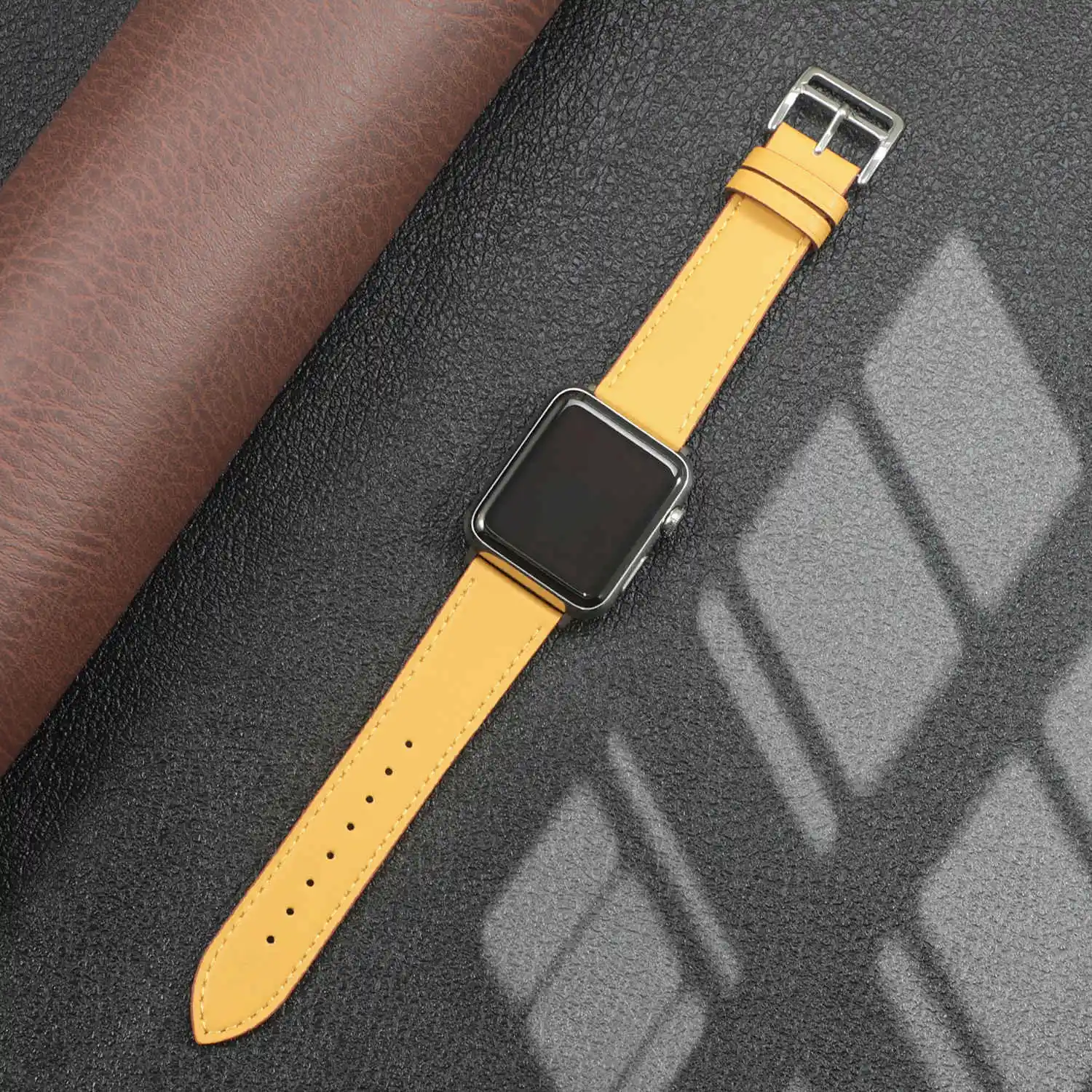 Leather strap for Apple watch band 44mm 40mm 38mm 42mm Single tour watchband bracelet iWatch series 5 4 3 6 se 7 41mm 45mm