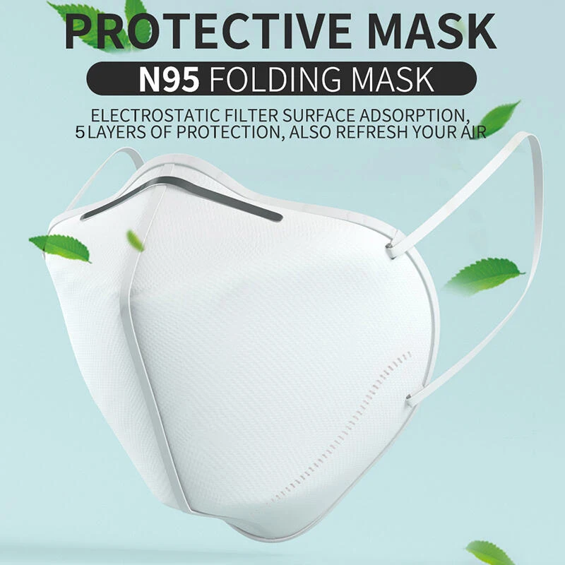 

10Pcs KN95 Dustproof Protective Fog 95% Filtration Anti-virus CE Certification Respirator Reusable Anti Influenza Face Mask