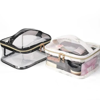 

Women Cosmetic Bag PVC Transparent Cosmetic Bag Waterproof Portable Multifunctional Large-capacity Travel Bags Femme Bolsa