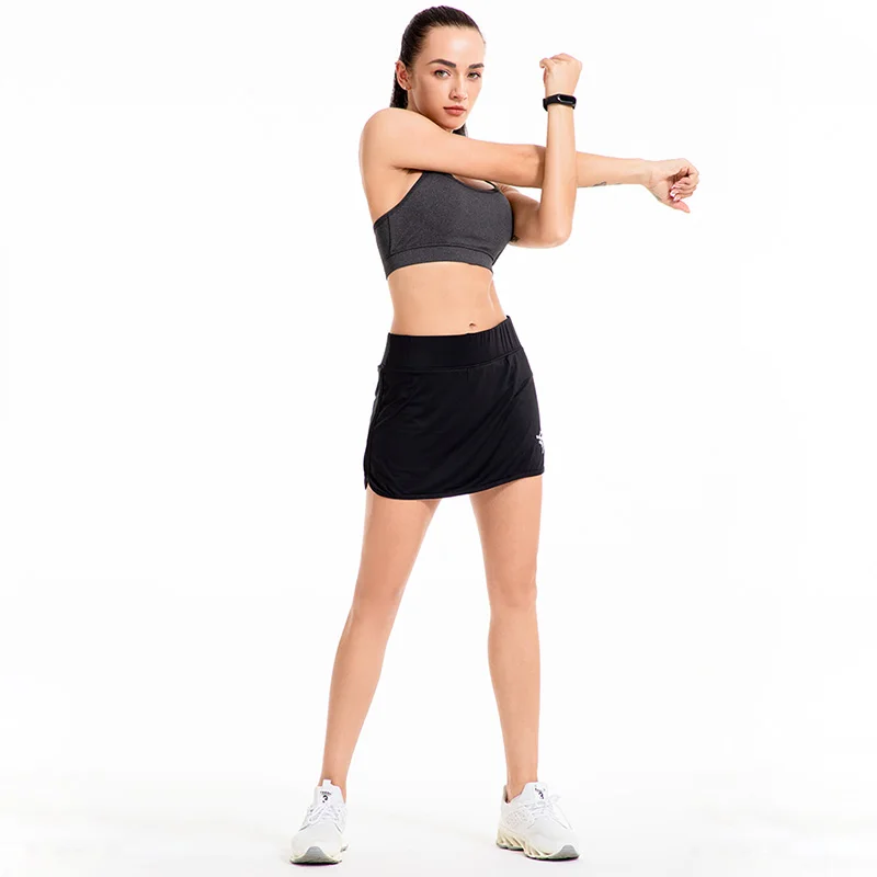 Женская легкая Спортивная юбка-шорты с карманами для бега, тенниса, гольфа, тренировок