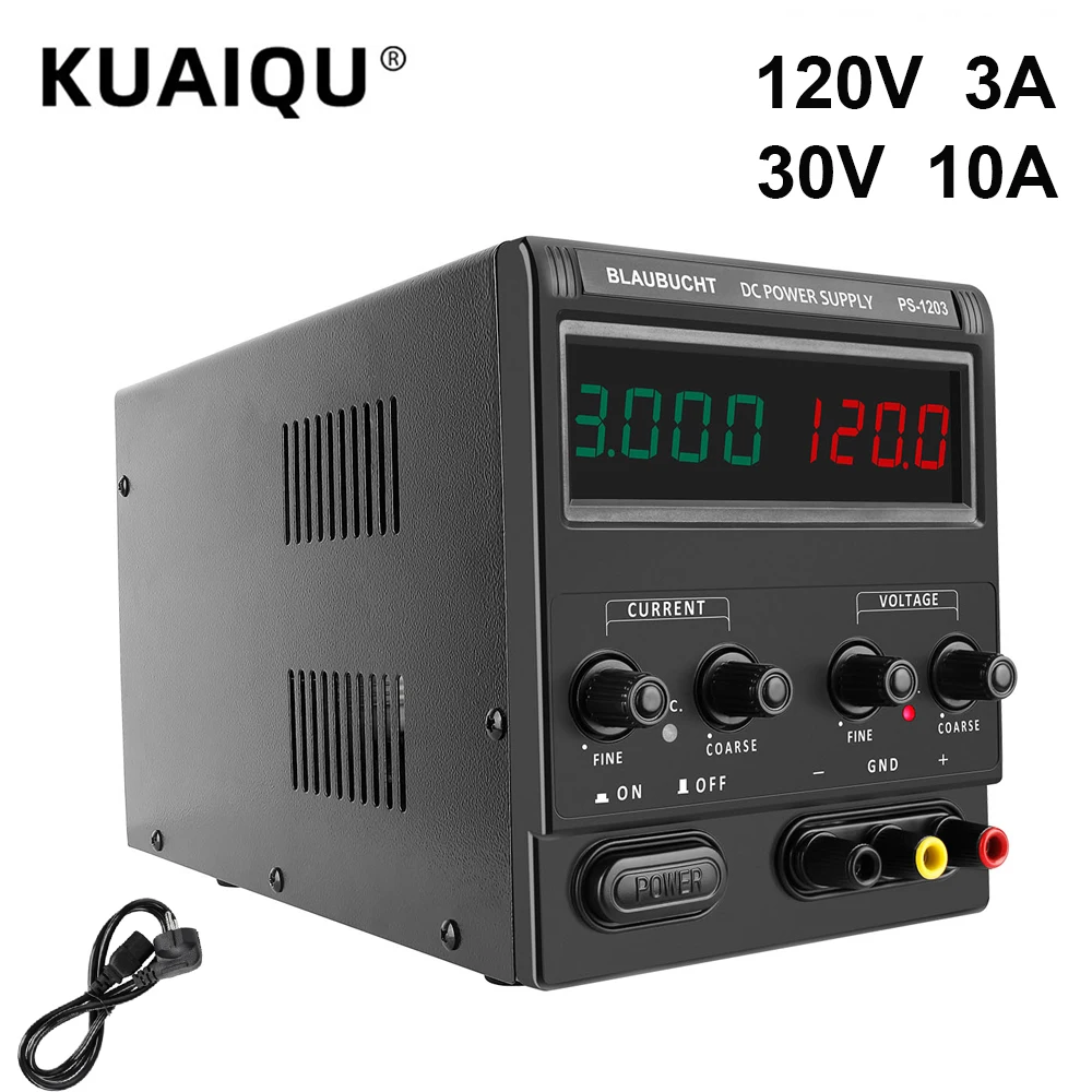 US $119.98 New 4 Digits DC Switching Lab Power Supply Adjustable Laboratory 30V 10A 120V 3A Voltage Regulator Stabilizer Bench Source