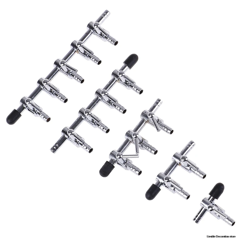 Stainless Steel Distributor Aquarium Lever Fish Tank Durable Oxygen Pump Accessories Splitter Air Flow Control aquarium air pump accessories aquarium air splitter valve