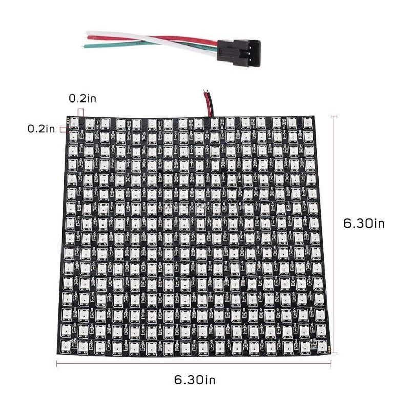 8*8/16*16/8*32 WS2812B панель SK6812 Ragid панель Адресуемая 5050 RGB DC5V черный белый полноцветный экран дисплея Гибкая панель