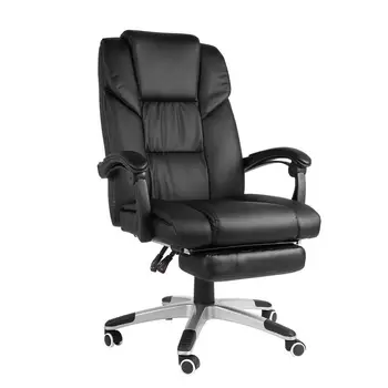 

Collapsible Pedal Chair Reclining High Back Faux Leather Swivel Footrest Executive Office Computer Ergonomical Design Chair