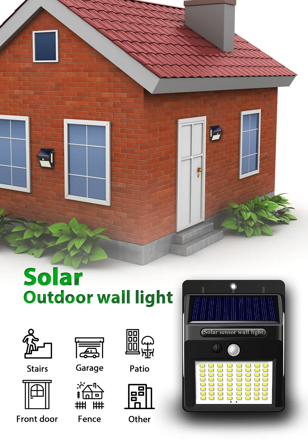 Sensor de Movimento Luzes de Rua para Jardim Luz ao ar Dropshipping Link Solar Livre Lâmpada Pir Alimentado Vip Led 3 com sensor de movimento pir, envio direto