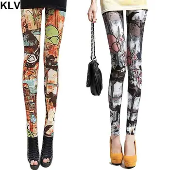 

Womens Mid Rise Ancient Tribe Wall Mural Print Leggings Ankle Length Vintage Colored Tights Milk Fiber Sports Yoga Pencil Pants